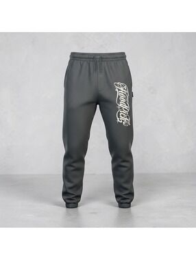 Hoodrich Men’s Gray Logo Jogger Sweat Pants Size Medium NET